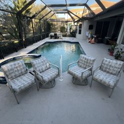 CASTELLE - Premium Patio Chairs – Elegant Poolside & Lanai Seating, Barely Used