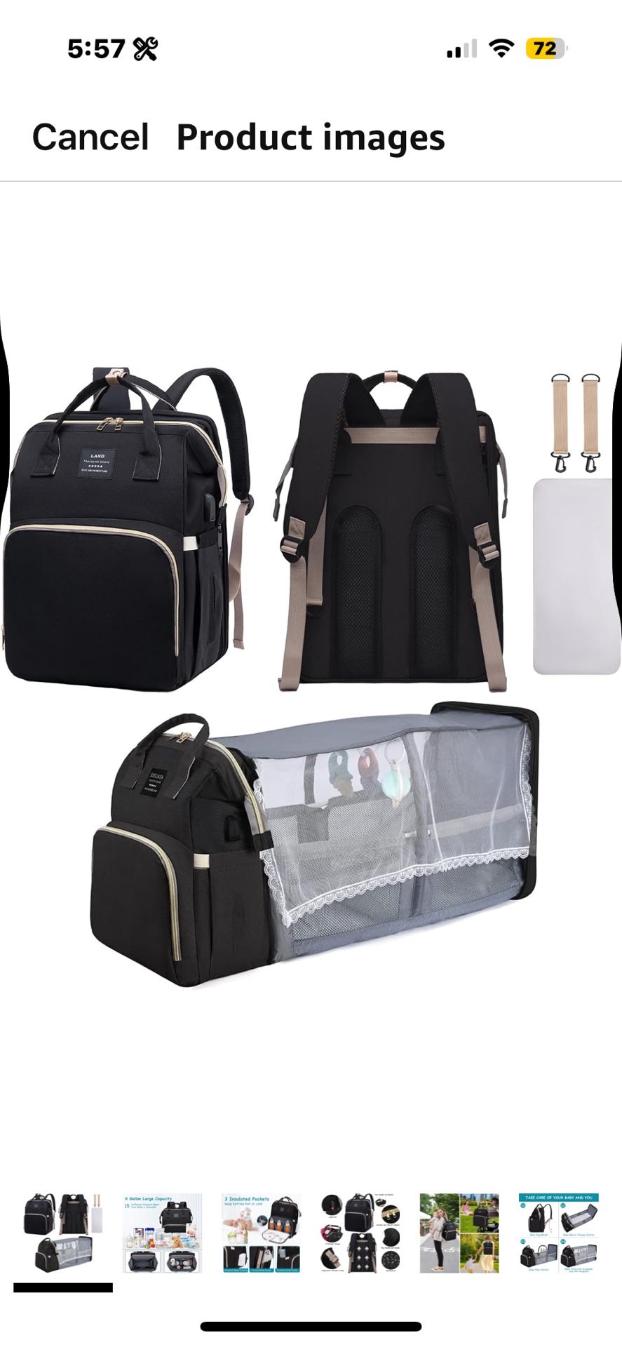 Baby Bag W/ Changing Table