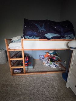 Kids loft bunk bed with or without mattress