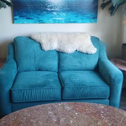 Turquoise 2 Seater Couch And Chair