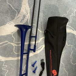 ANOTHER 50% PRICE CUT Blue plastic Trombone