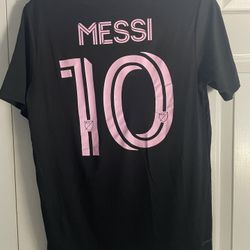 Adidas Adult Inter Miami CF Lionel Messi #10 Black T-Shirt Size S