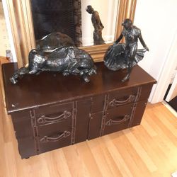 Vintage, Leather Storage Chest