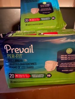 Prevail adult diapers incontinence medium 20 count