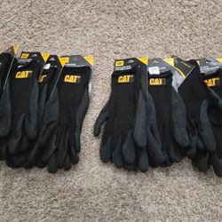 BRAND NEW! CAT Black Latex Palm Gloves