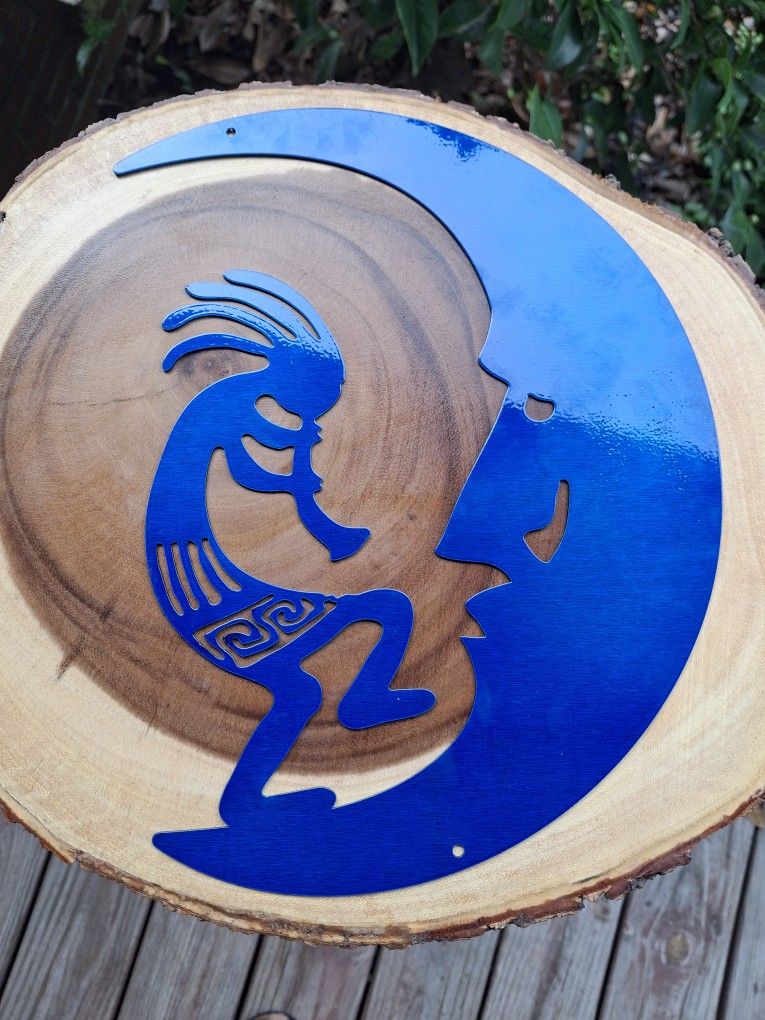 Metal Moon Kokopeli Wall Art