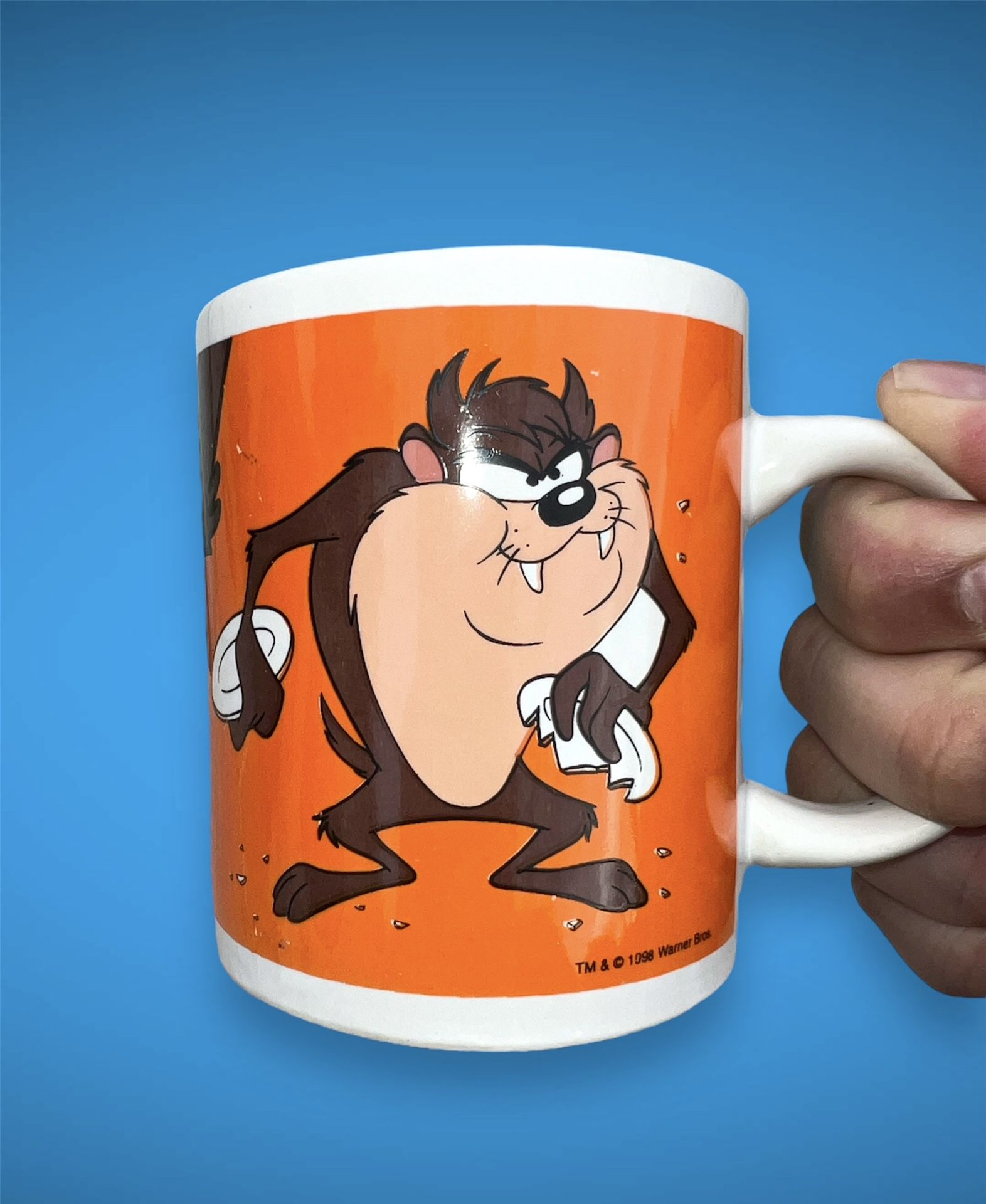 Vintage 90s Looney Tunes Taz the Tasmanian Devil coffee mug