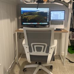 Desk Chair And Monitor For Sale
