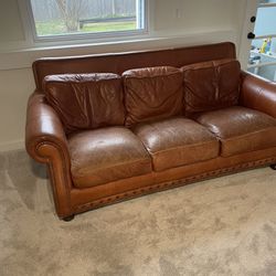 Leather Couch- Brown