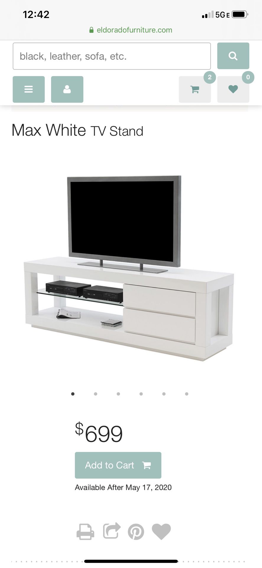 White tv stand