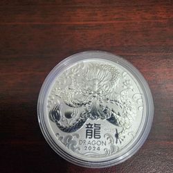 2024 Australia Year Of The Dragon 1oz Silver