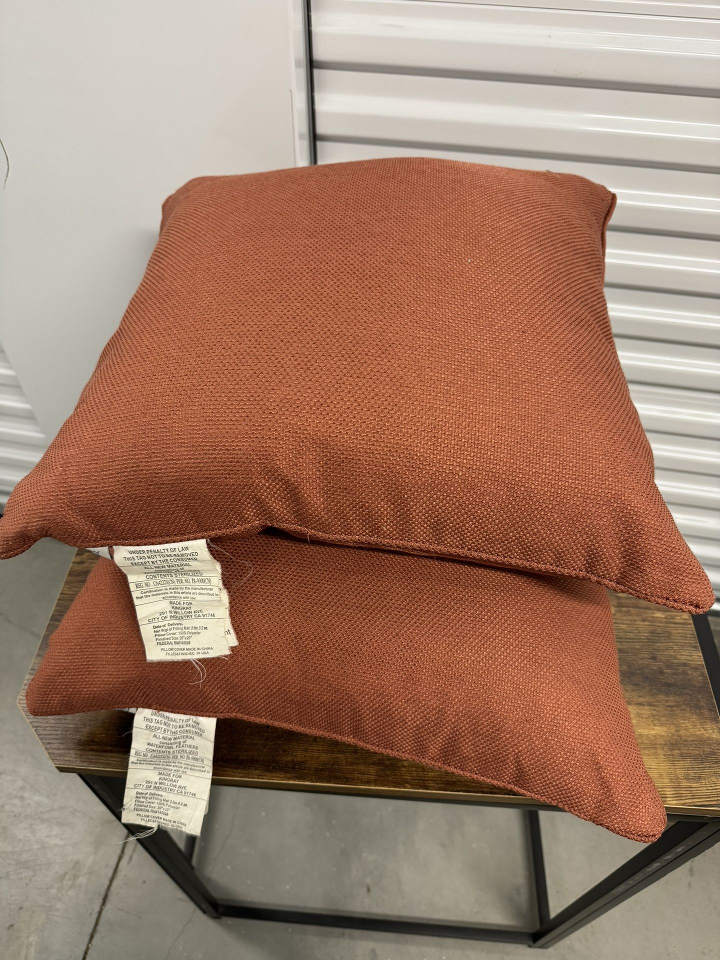 Two Burgundy Couch Pillows