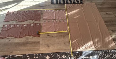 Brown Grommet Curtain Panels Set