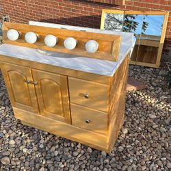 Vanity, Light, Medicine Cabinet Combo