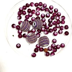 Vintage Purple Glass Beads 
