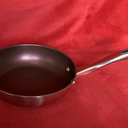 NEW QVC COOK'S ESSENTIAL IMPACTBASE NONSTICK STAINLESS STEEL 8" SEAR FRYING PAN - Good Quality -