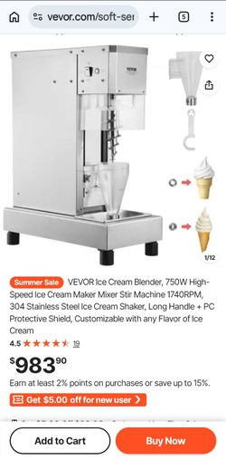 Vevor ice cream maker mixer