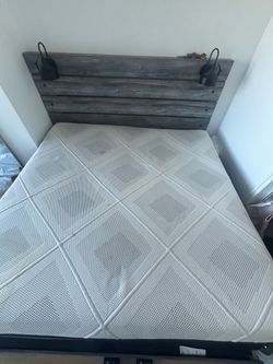 King bed and bed frame together
