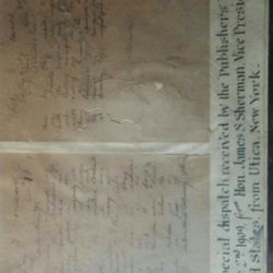1909 signed vice president letter,this high price is negotiable,but only to serious inquiry 