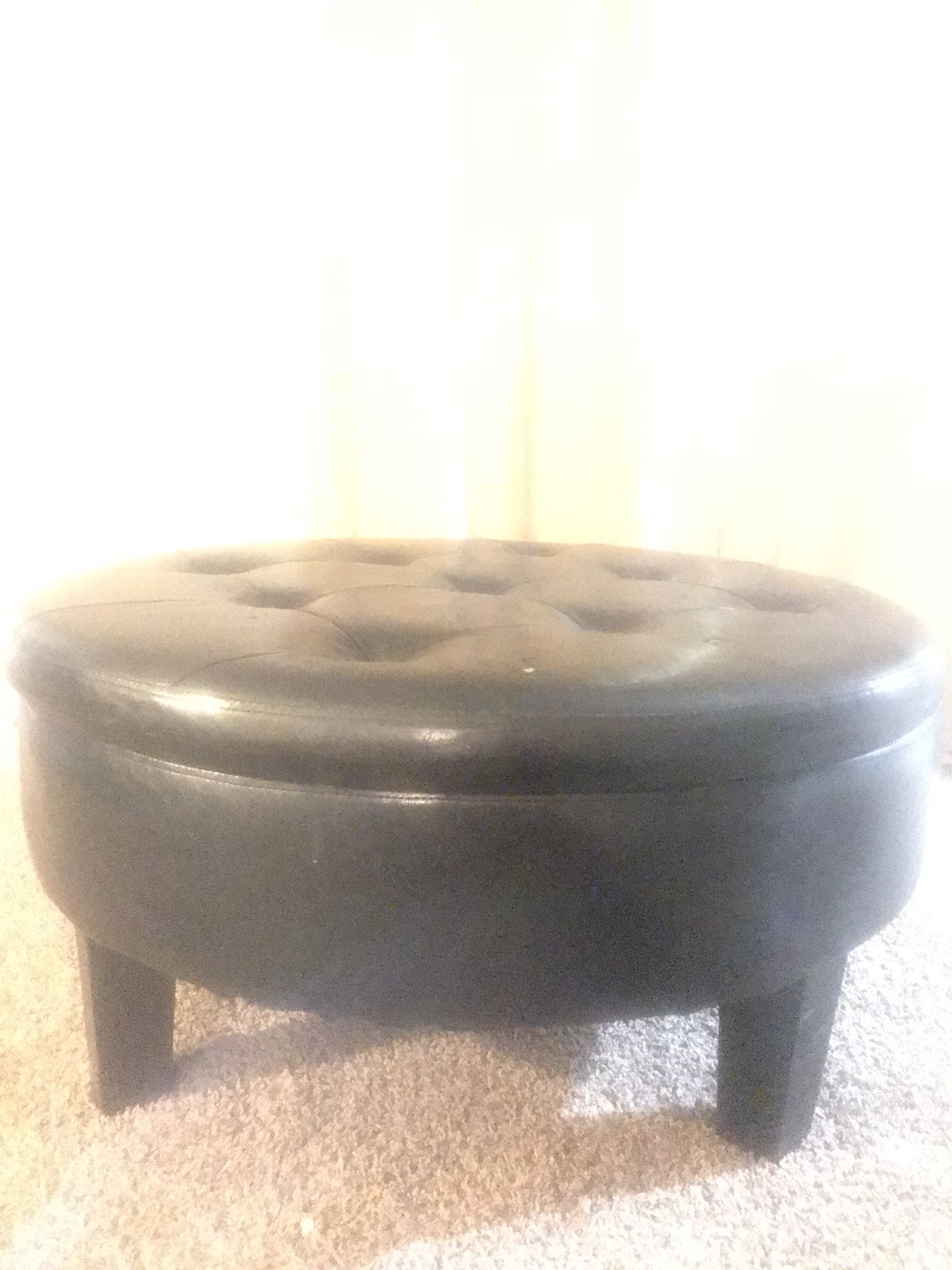 Leather Ottoman