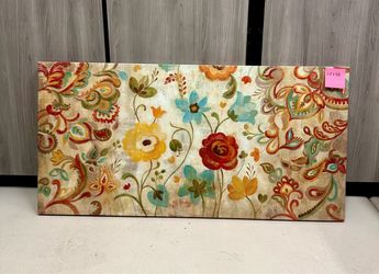 Floral Paisley canvas 24 x 48
