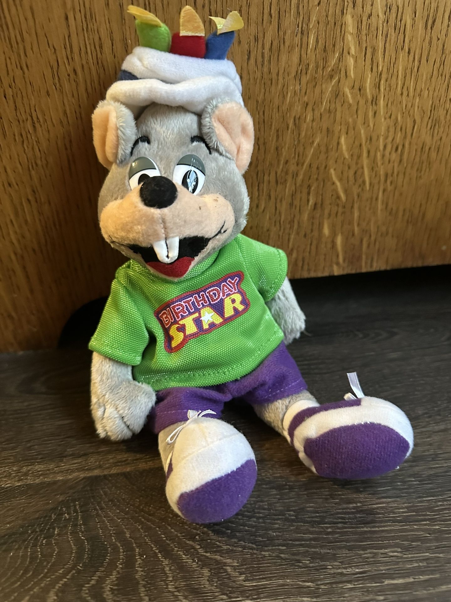My Birthday Chuck E Cheese Plush Birthday Star Mouse 2008 Plush 10”