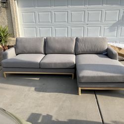 Brand New Mid Century Style Modern Sectional, Retails For Over $2200