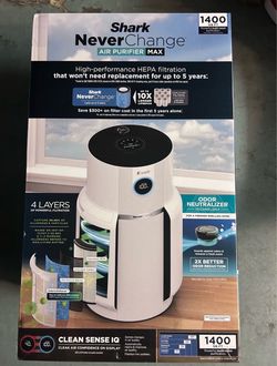 Brand New Shark® NeverChange 1400 Sq. Ft. Air Purifier MAX (HP302)
