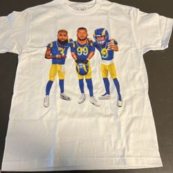 New L.A. Rams Tee Shirt Aaron Donald , OBJ , Stafford Size Medium