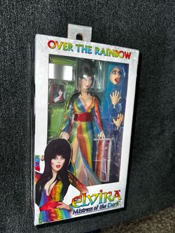 Neca Reel Toys Elvira Over The Rainbow Figure
