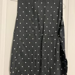 Loft Ladies Sleeveless Blouse - Size Large - Navy Blue And White 