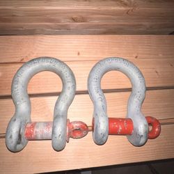 2-Crosby 13.5 Ton WLL Shackles (1 3/8”) 