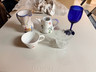 Mixed Lot of 5 Vintage Glassware and Ceramics