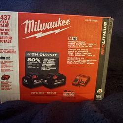 2 6ah High Output Batteries And Charger NEW in Box 