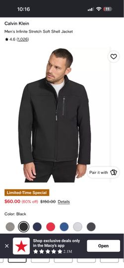 Calvin Klein Men's Soft Shell Jacket size S