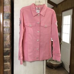 Quacker Factory Pink Denim Jacket