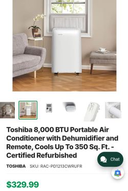 Toshiba 8000 BTU portable A/C air conditioner