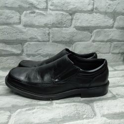 Dockers Shoes Mens 11.5 M Edson Dress Loafers Black Leather Square Toe 90-33524