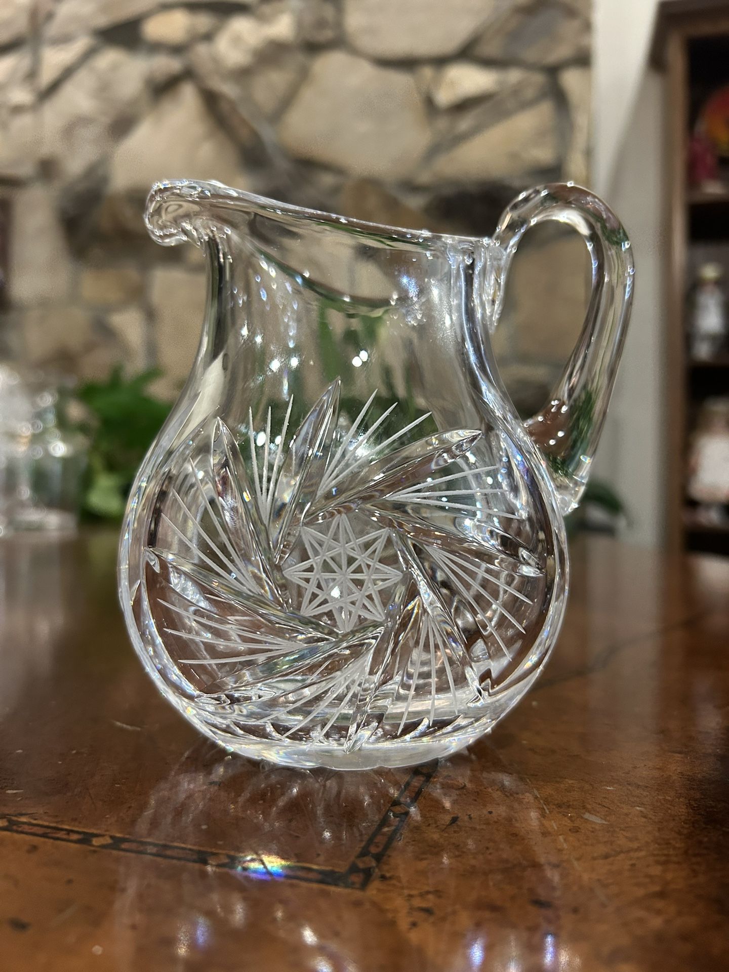 Vintage Lead Crystal Gravy Boat