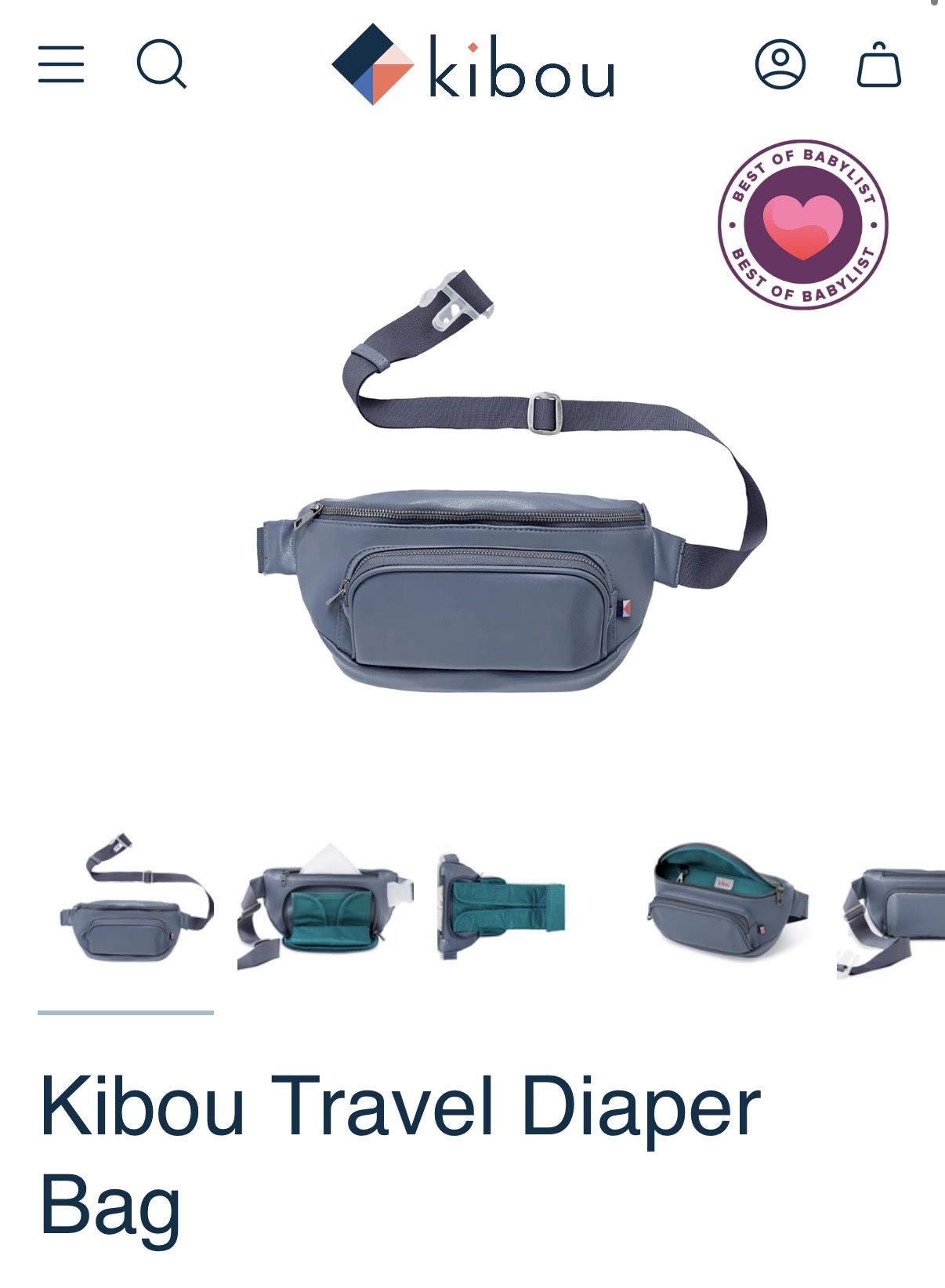 Never Used Kibou Travel Diaper bag