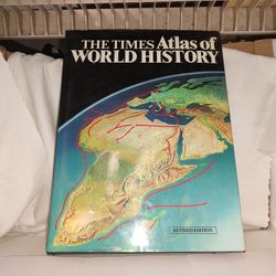 The Times Atlas of World History Revised Edition 1988 HC DJ w/ map like new! 