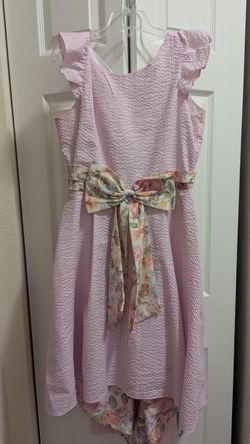 Pink Sleeveless Scoop Neck Sundress