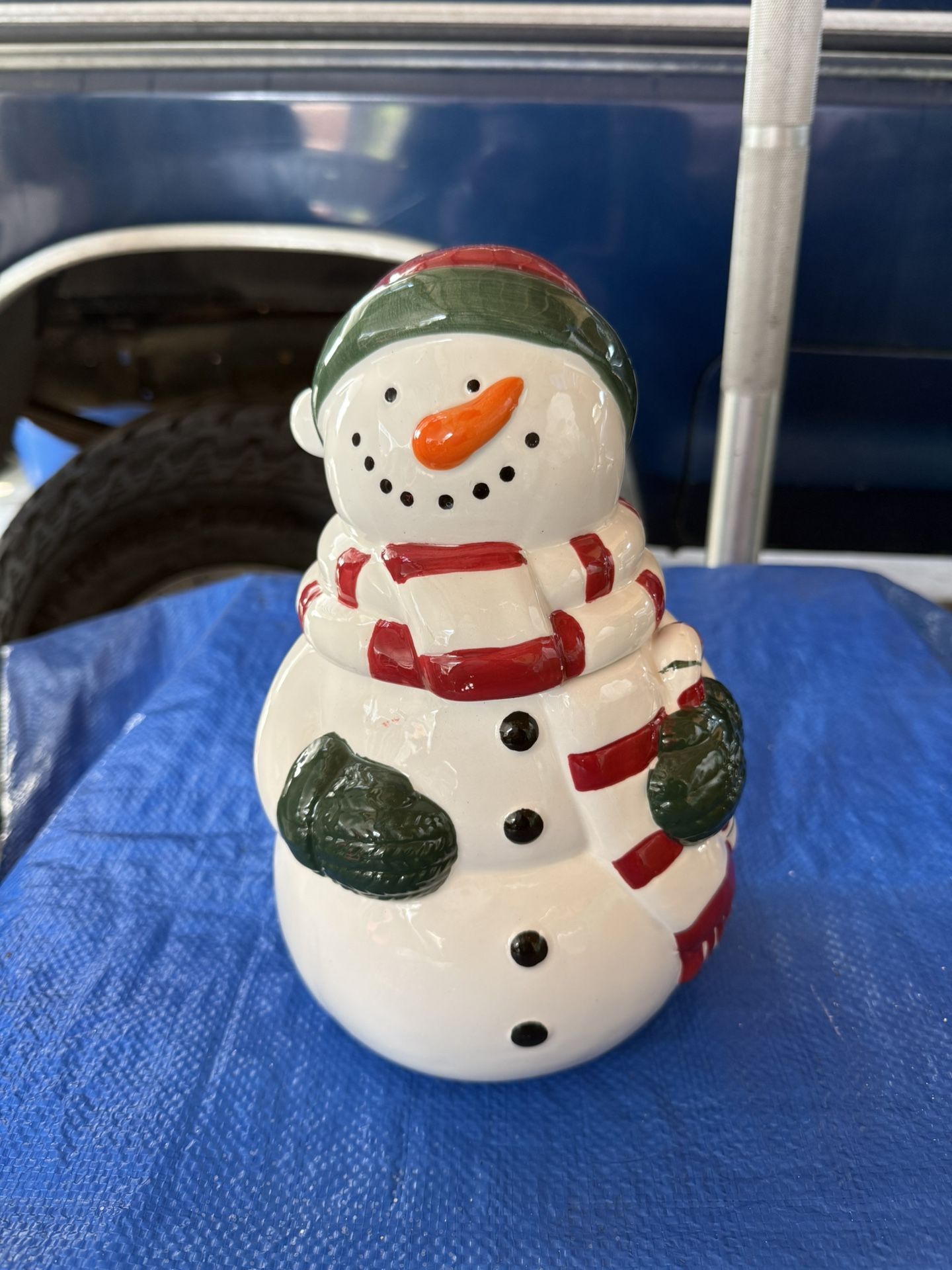 Christmas Snowman Cookie Jar