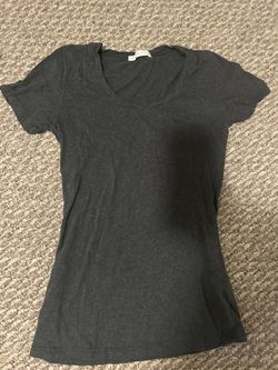 Dark grey V-neck shirt