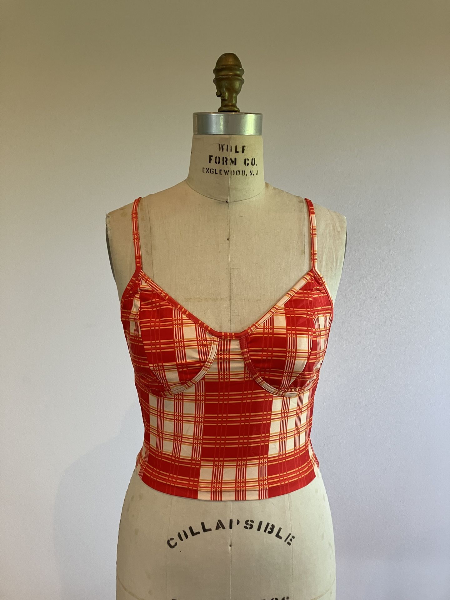 Plaid Corset Top