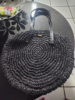Sun And Sand Black Beach Bag