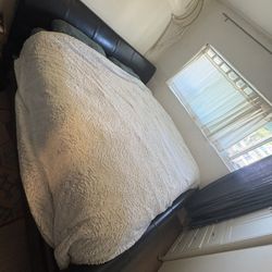 King Size Bed Frame + Mattress & Box Spring 