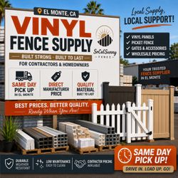 Vinyl fence summer sales manufacture direct same day pick up
