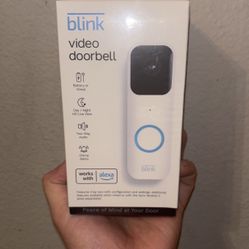 Blink Wi-Fi Video Doorbell - White - Black