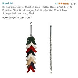 Closet hat organizer